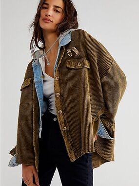 Free People One Scout Olive Jacket - XS